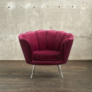 Velvet Dream KAWOLA Sessel NARLA Polstersessel Stoff Velvet rot im onlineshop kaufen
