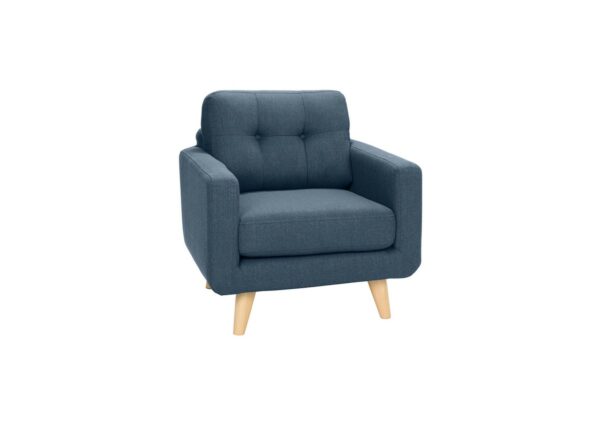 Designstühle KAWOLA Sessel ALEXO Polsterstuhl Stoff blau im onlineshop kaufen