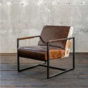 Retro KAWOLA Sessel LIANO Vintage-Leder dunkelbraun im onlineshop kaufen
