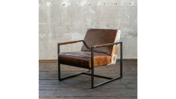 Retro KAWOLA Sessel LIANO Vintage-Leder dunkelbraun im onlineshop kaufen