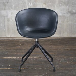 Designstühle 4x KAWOLA Stuhl DANI Esszimmerstuhl mit Drehfunktion Kunstleder blau im onlineshop kaufen
