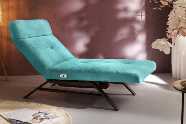 Velvet Dream KAWOLA Liege AMERIVA Sessel Relaxliege Velvet smaragd Fuß schwarz im onlineshop kaufen