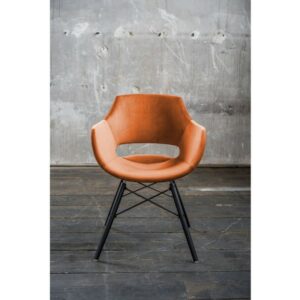 Designstühle KAWOLA Stuhl ZAJA Esszimmerstuhl Velvet cognac im onlineshop kaufen