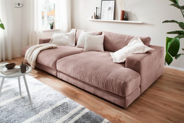 BigSofa KAWOLA Big Sofa MADELINE Cord rosa im onlineshop kaufen