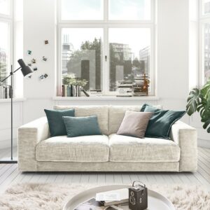 Boho Style KAWOLA Sofa MADELINE 2-Sitzer Cord cremeweiß im onlineshop kaufen