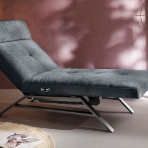 Velvet Dream KAWOLA Liege AMERIVA Sessel Relaxliege Velvet schwarz Fuß chrome im onlineshop kaufen