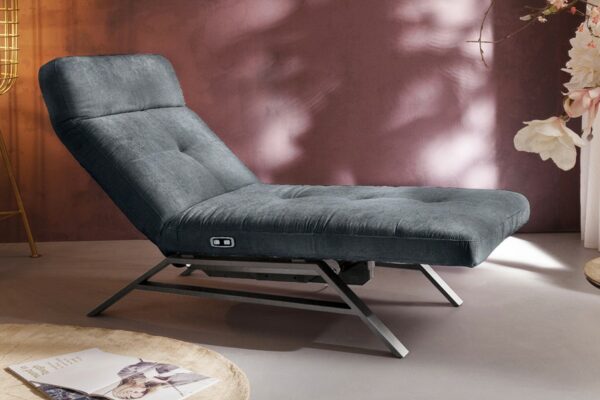Velvet Dream KAWOLA Liege AMERIVA Sessel Relaxliege Velvet schwarz Fuß chrome im onlineshop kaufen