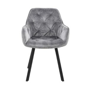 Designstühle KAWOLA Stuhl XINA Esszimmerstuhl Velvet grau im onlineshop kaufen