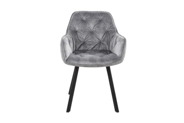 Designstühle KAWOLA Stuhl XINA Esszimmerstuhl Velvet grau im onlineshop kaufen