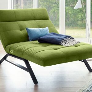 Velvet Dream KAWOLA Liege AMERIVA Sessel Relaxliege Maxi Velvet grün Fuß schwarz im onlineshop kaufen