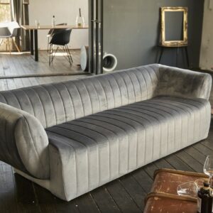 Sofas KAWOLA Sofa NORLO 3-Sitzer velvet silbergrau im onlineshop kaufen