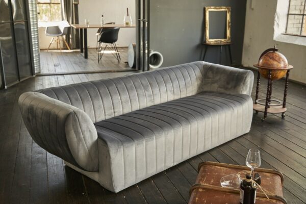 Sofas KAWOLA Sofa NORLO 3-Sitzer velvet silbergrau im onlineshop kaufen